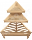 Угловой деревянный стеллаж для хлеба
