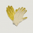 Перчатки с обливом жёлтые х/б