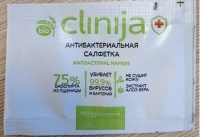 Антибактериальные салфетки «Clinija»