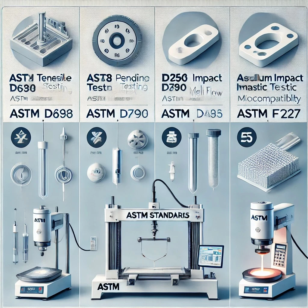 Постер с ключевыми стандартами ASTM для пластиков 