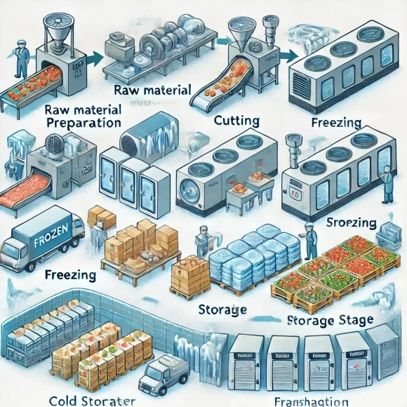 Этапы процесса замороженных продутков