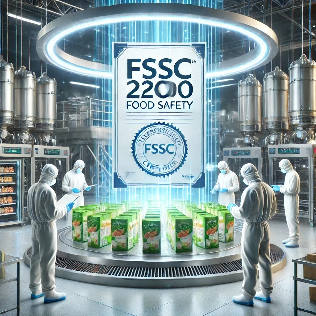 изображение, представляющее сертификацию FSSC 22000 в контексте безопасности пищевых продуктов.