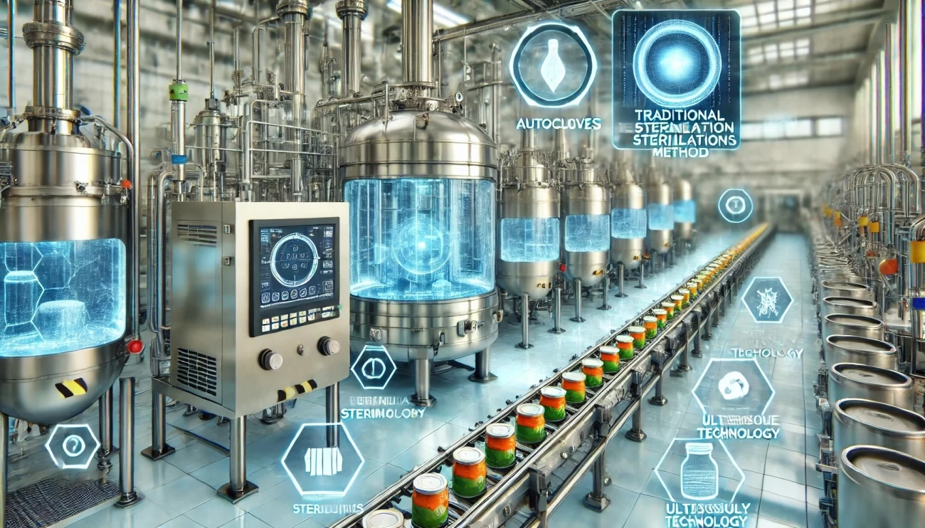 изображение, иллюстрирующее перспективу традиционных методов термической стерилизации в будущем, дополненных инновационными технологиями.