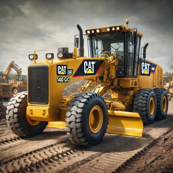 

изображение грейдера Caterpillar 140 GC, демонстрирующее его ключевые особенности и мощную конструкцию для дорожного строительства 🚜