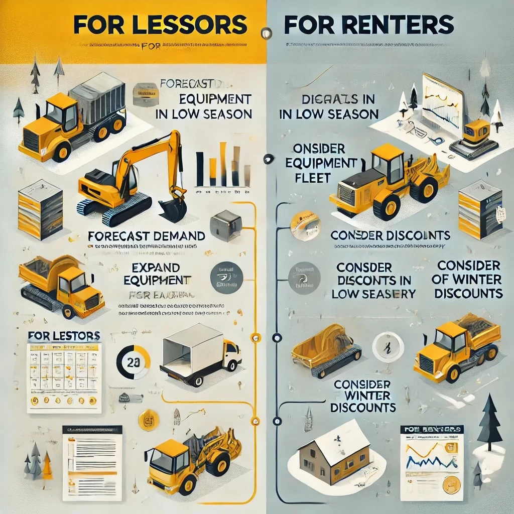 изображение, иллюстрирующее стратегии управления сезонностью в аренде строительной техники