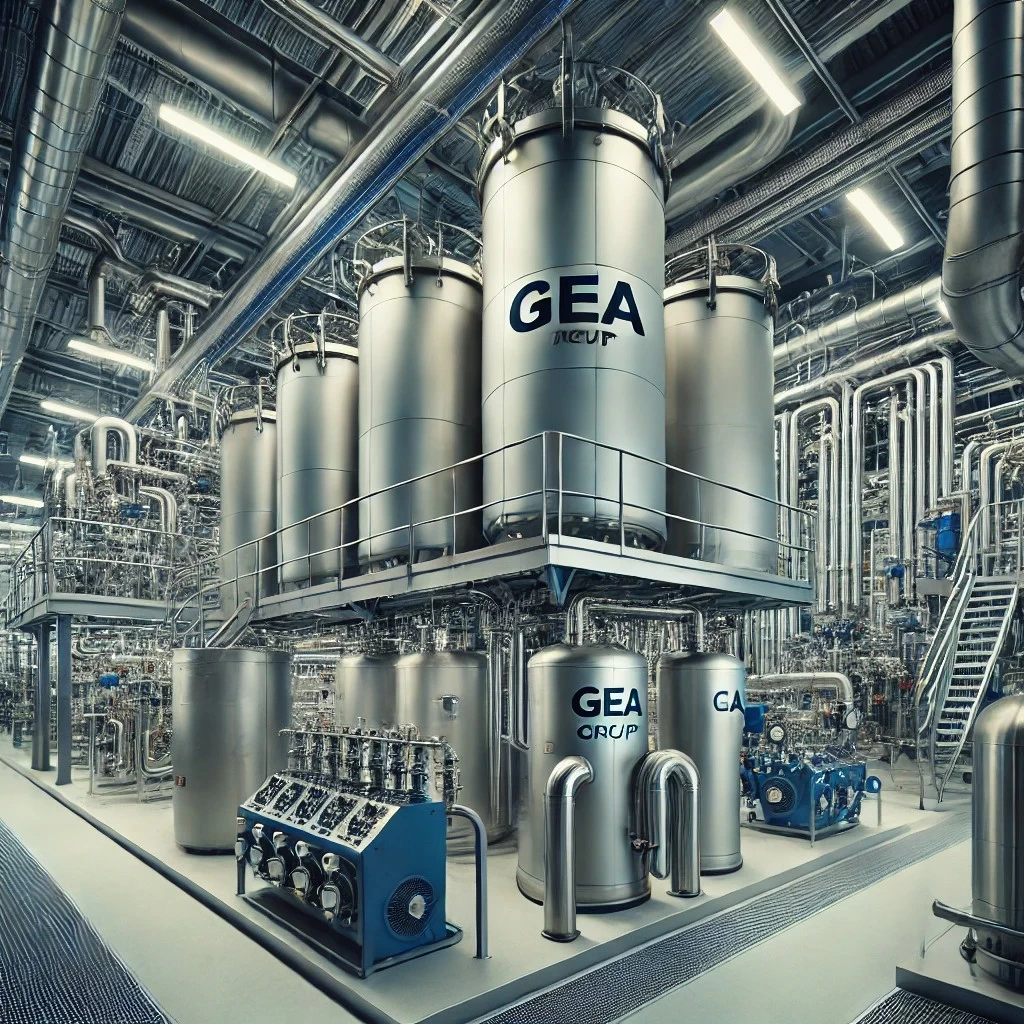 изображение промышленного объекта GEA Group с передовыми системами подготовки топлива. Оно отражает современный, чистый и энергоэффективный подход компании к очистке и подогреву жидкого топлива.