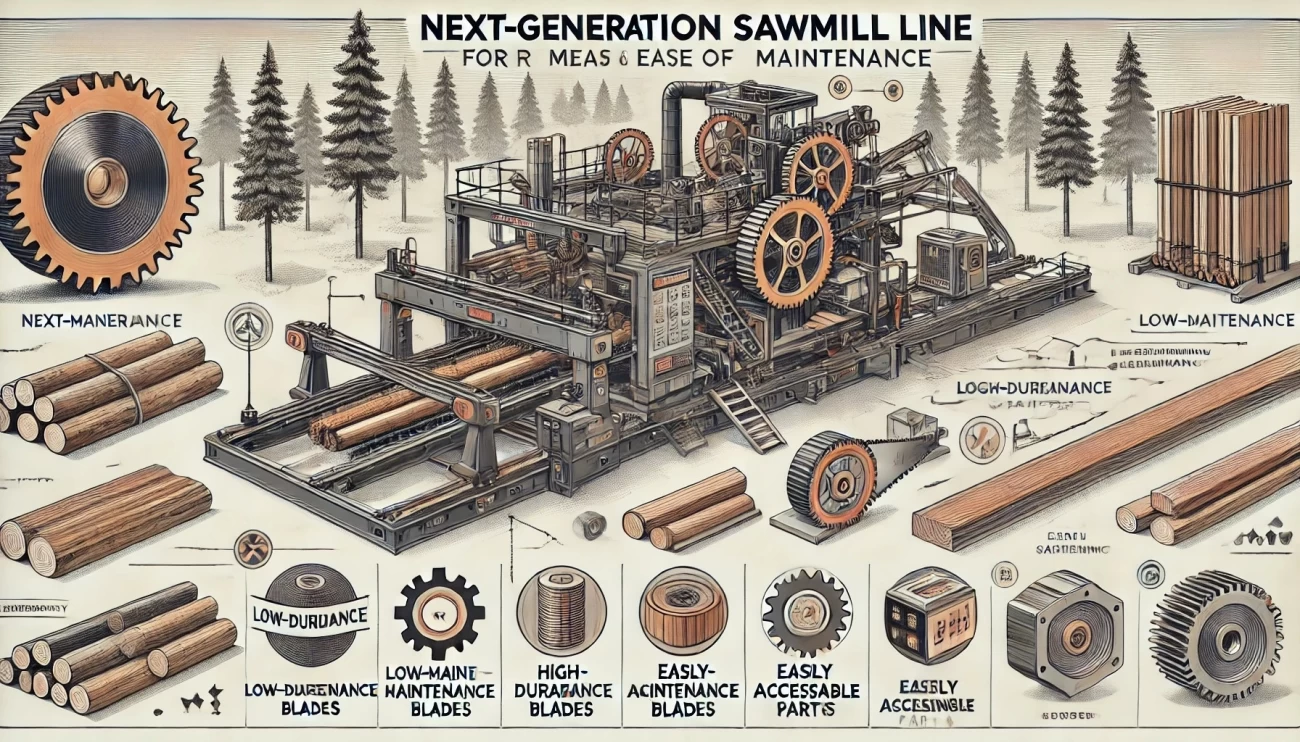 лесопильные линии нового поколения, акцентируя внимание на их долговечности и удобстве обслуживания, что снижает затраты на содержание.