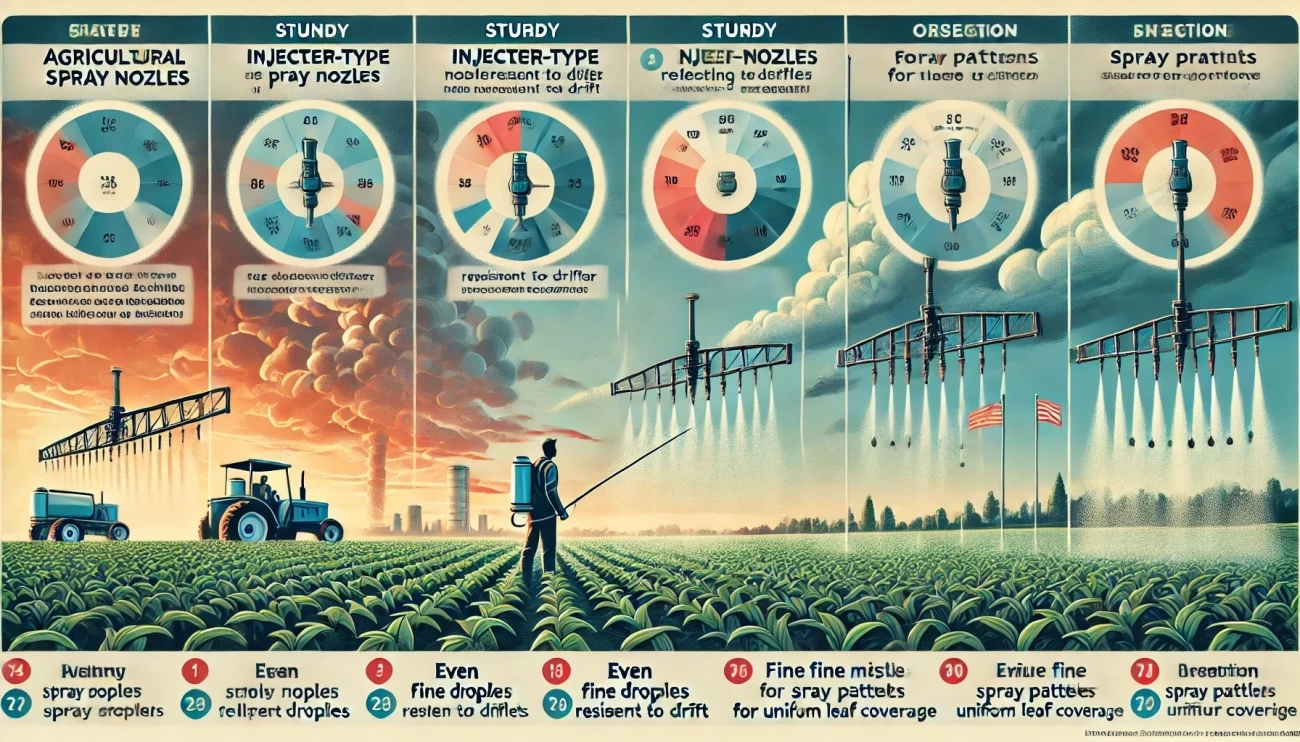 изображение, иллюстрирующее практические советы по выбору распылительных насадок в сельском хозяйстве.