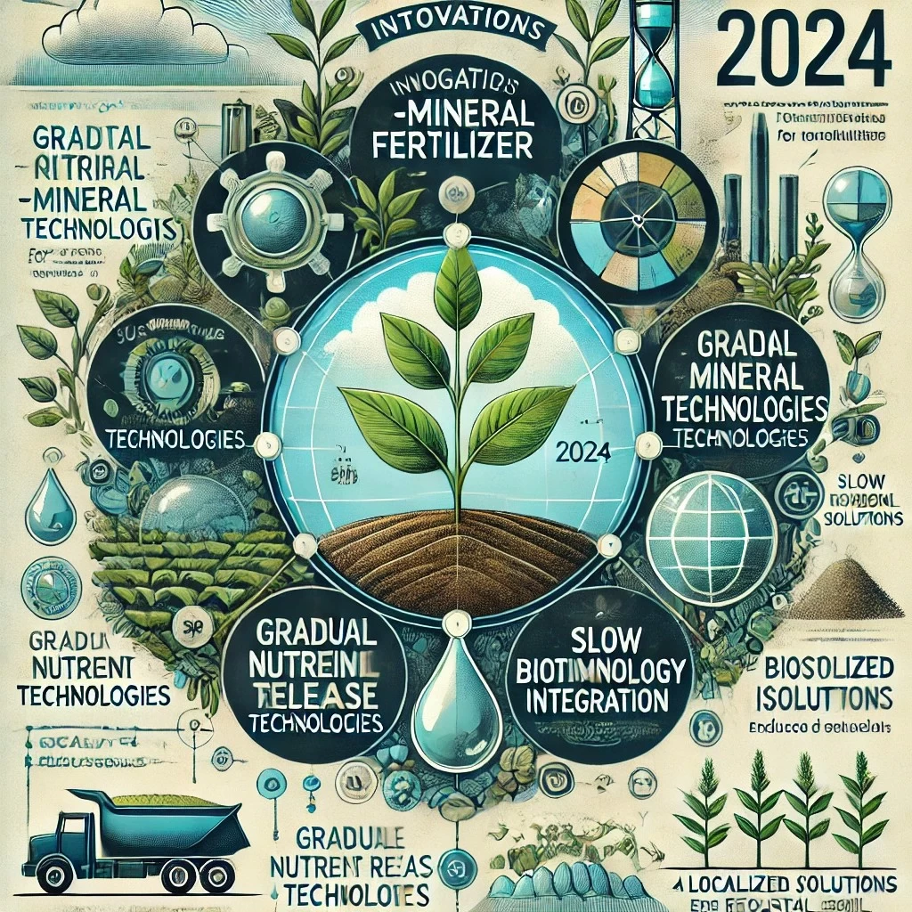 изображение, иллюстрирующее инновации и тренды в отрасли органически-минеральных удобрений в 2024 году.