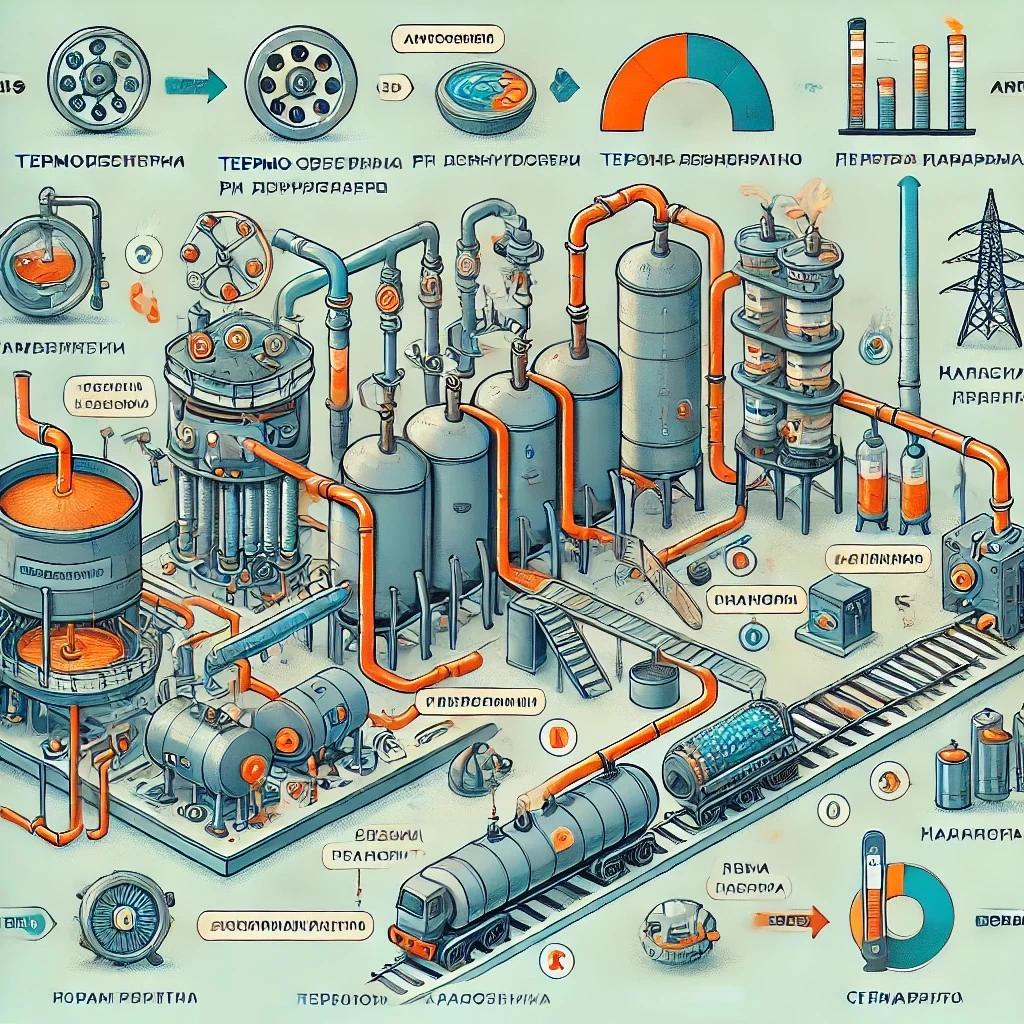 изображение термохимических установок с основными компонентами и принципом работы.